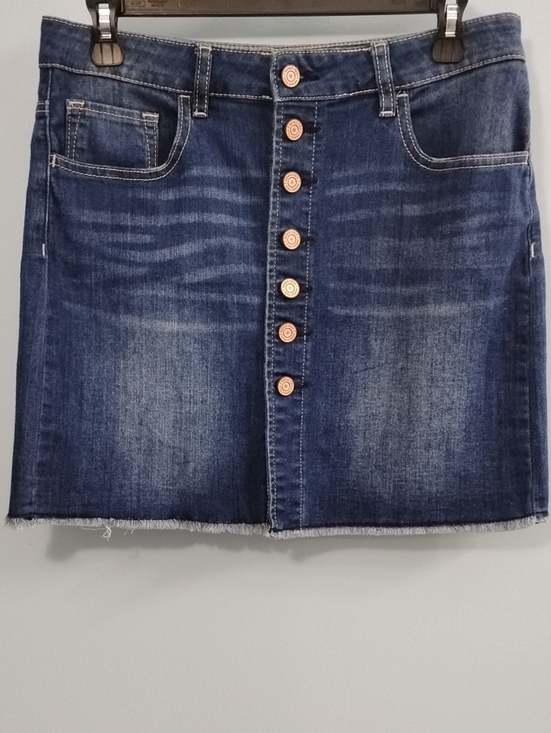 Indigo Rein Dresses & Skirts - NWOT Indigo Rein Blue Button-Front Denim Mini Skirt Size 5